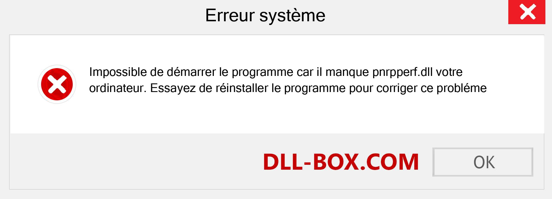 Le fichier pnrpperf.dll est manquant ?. Télécharger pour Windows 7, 8, 10 - Correction de l'erreur manquante pnrpperf dll sur Windows, photos, images