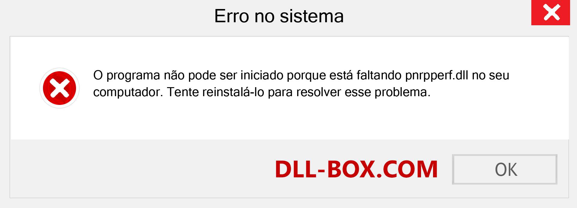 Arquivo pnrpperf.dll ausente ?. Download para Windows 7, 8, 10 - Correção de erro ausente pnrpperf dll no Windows, fotos, imagens